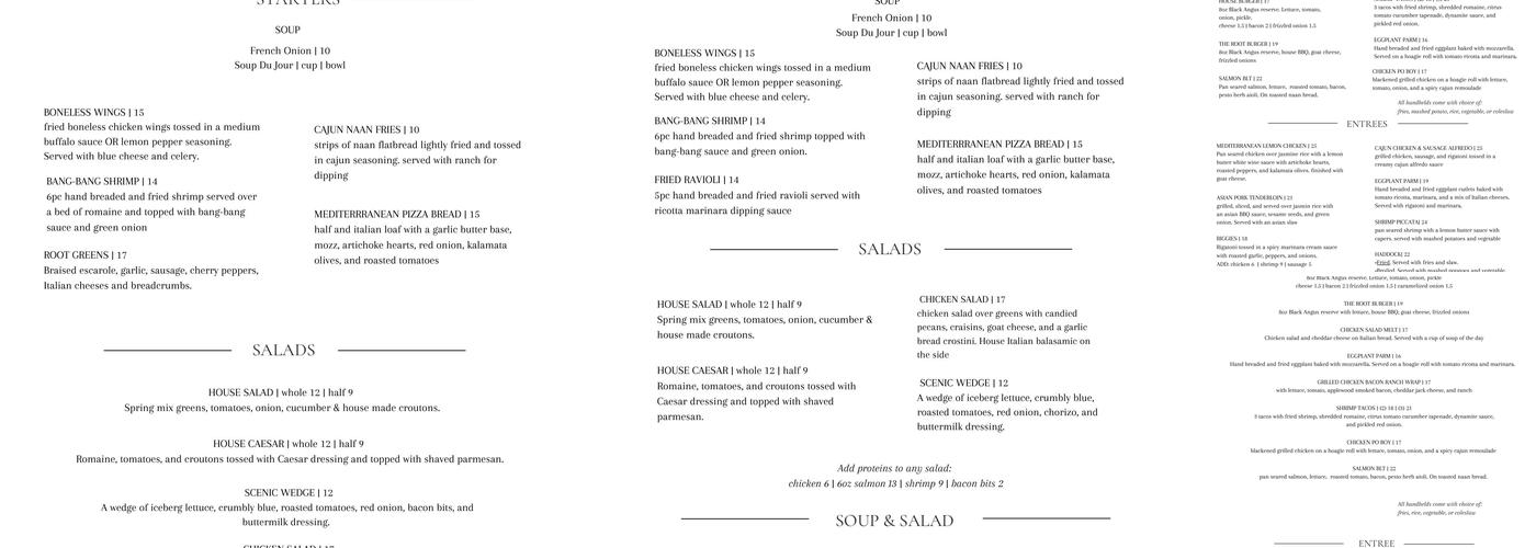 Scenic Root Menu