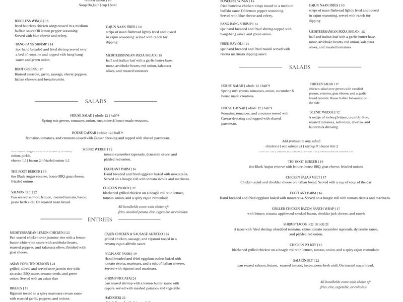 Scenic Root Menu