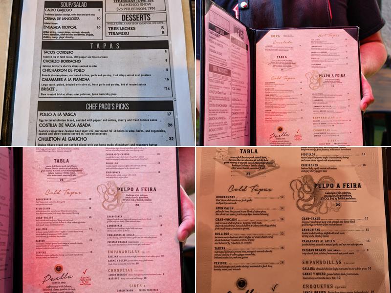 Casa d'Paco Menu