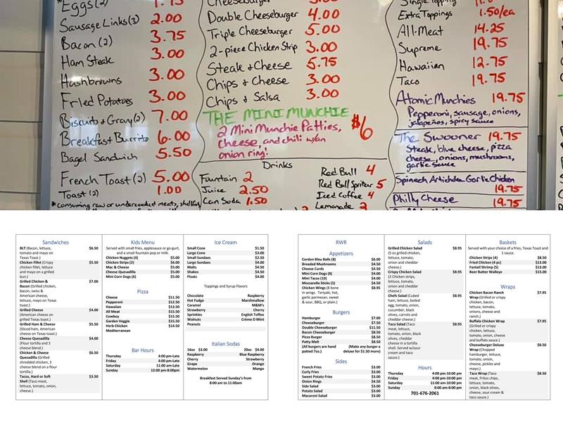 Red Willow Resort Menu