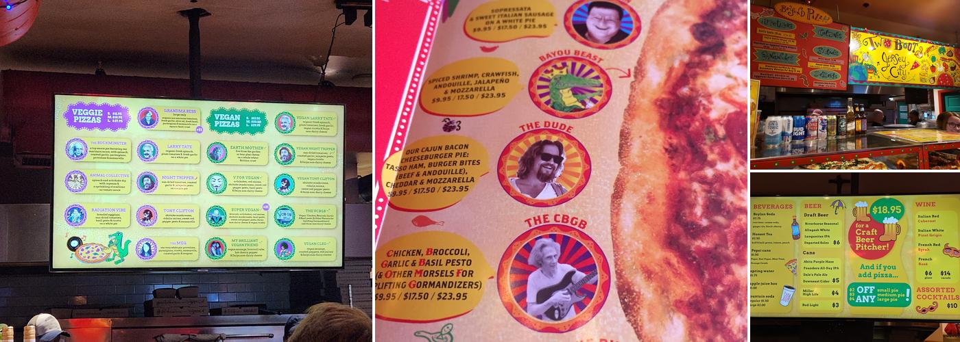 Two Boots Pizza Menu