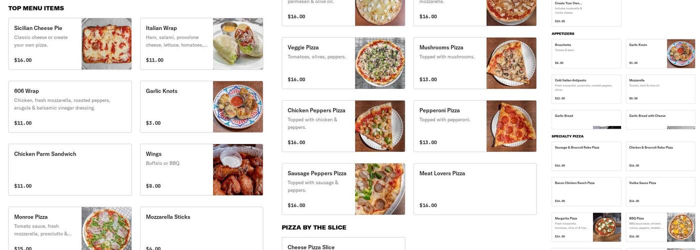 Hot House Pizza Menu