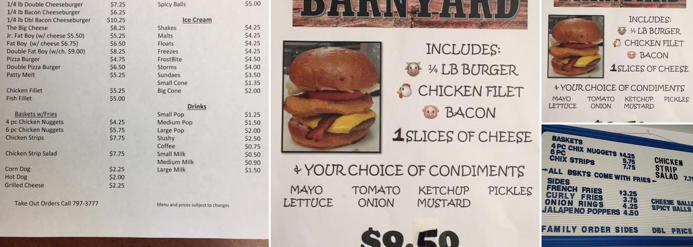 Grumpy's Menu