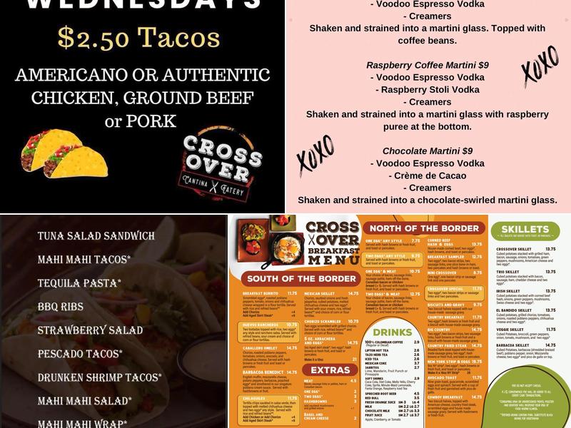 Crossover Cantina & Eatery Menu