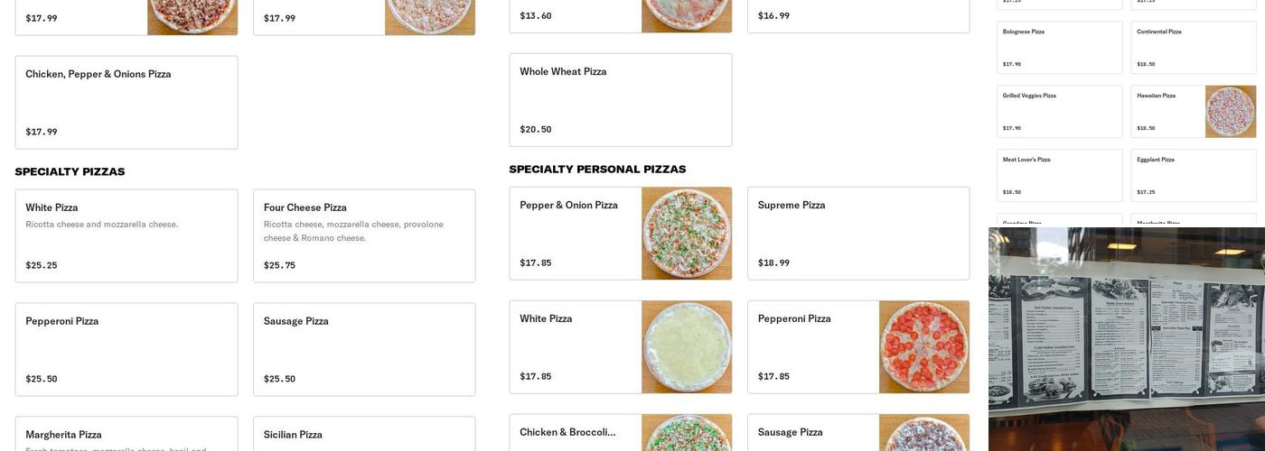 Loradella's Family Pizzeria Menu