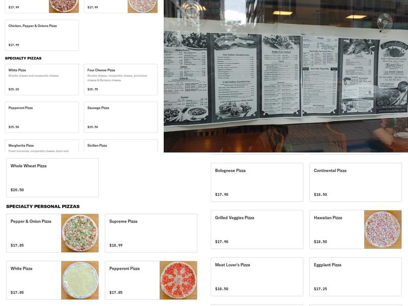 Loradella's Family Pizzeria Menu