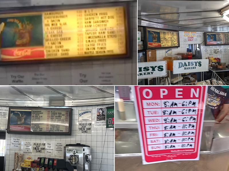 White Mana Diner Menu