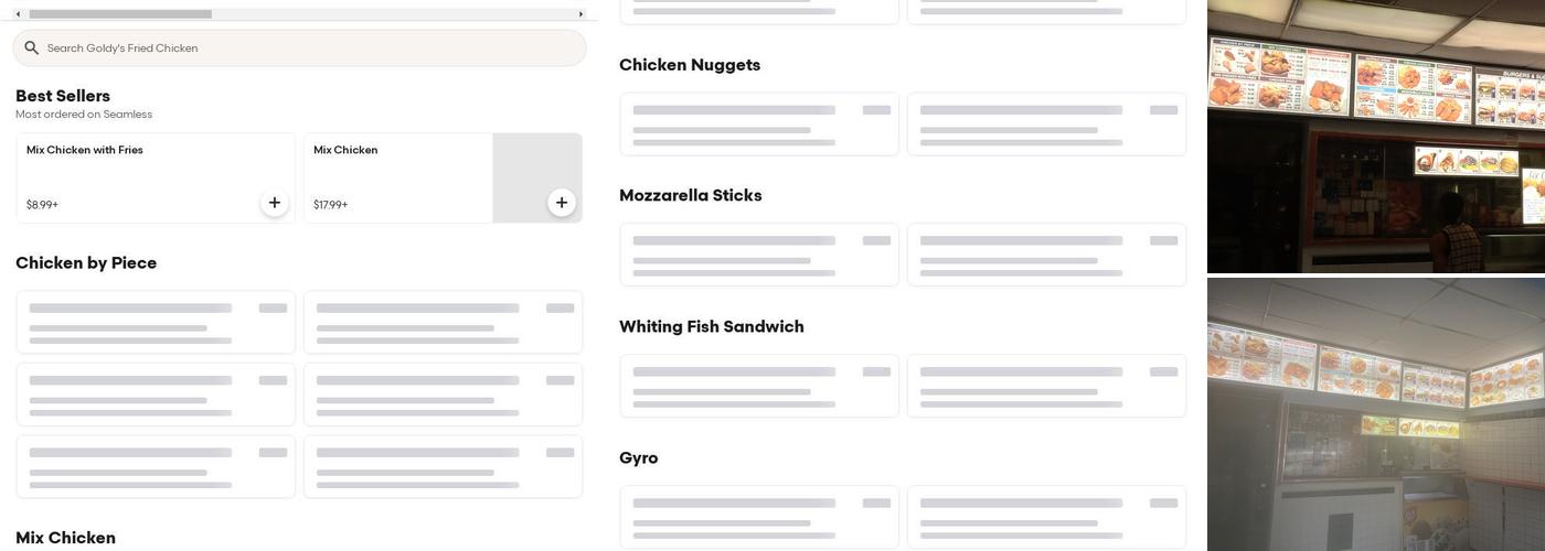 Goldy's Fried Chicken Menu