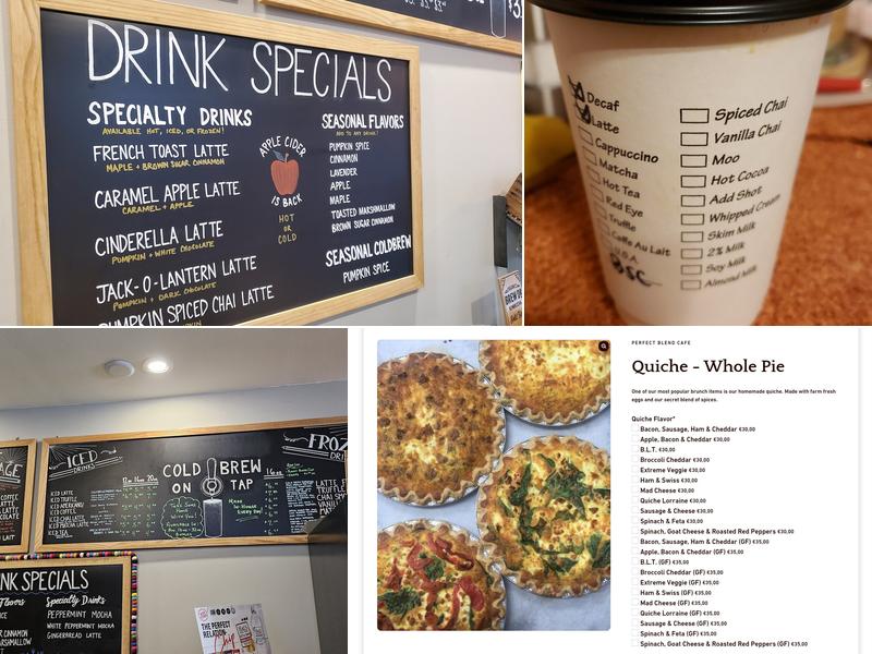 Perfect Blend Cafe & Bakery Menu