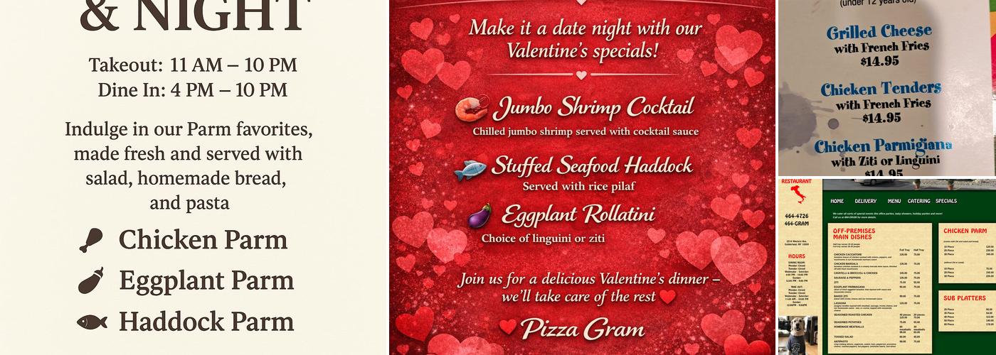 Pizza Gram Plus Menu