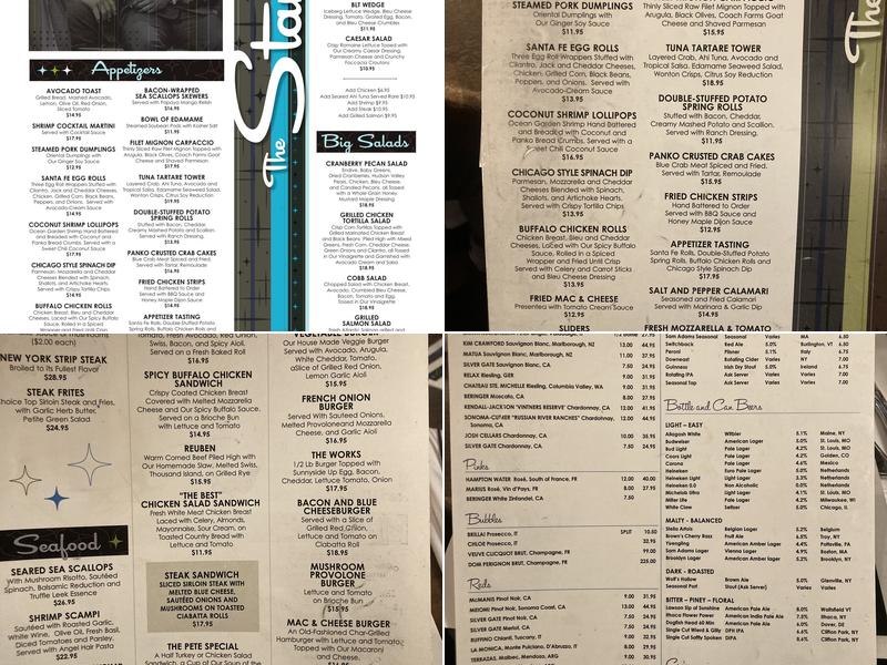 The Standard Restaurant and Lounge Menu