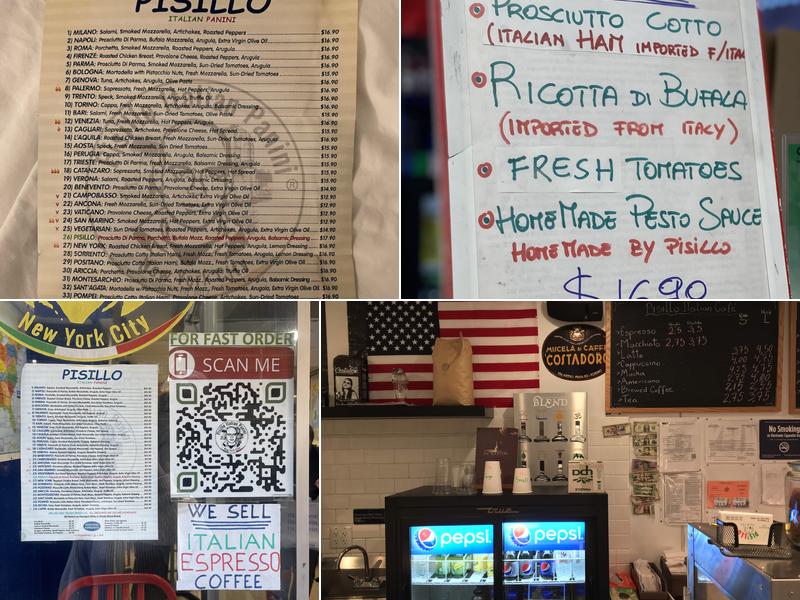 Pisillo Italian Panini Menu