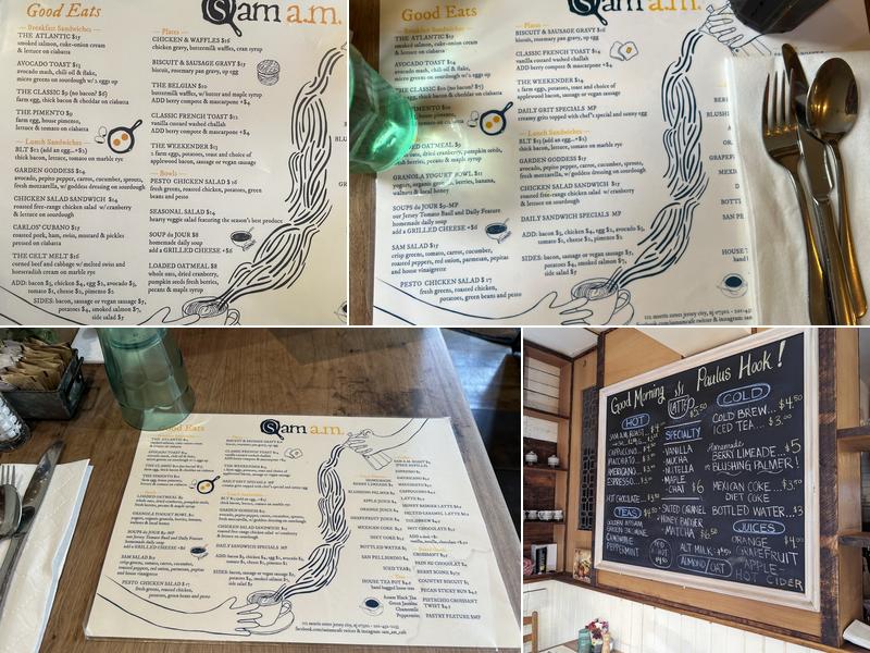sam a.m. Menu
