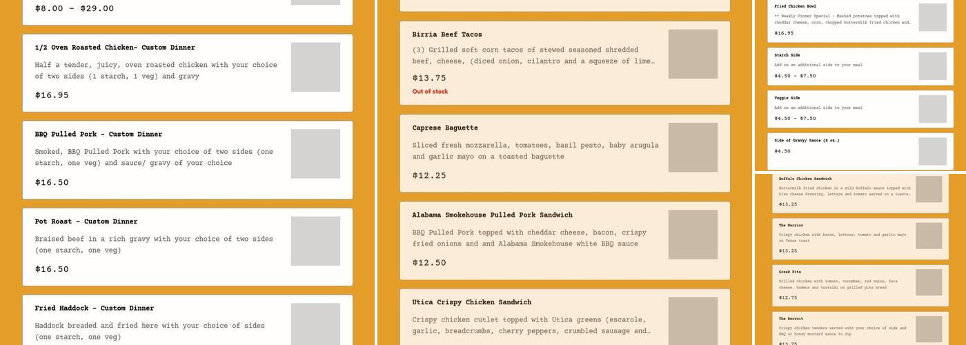Mess Hall Menu