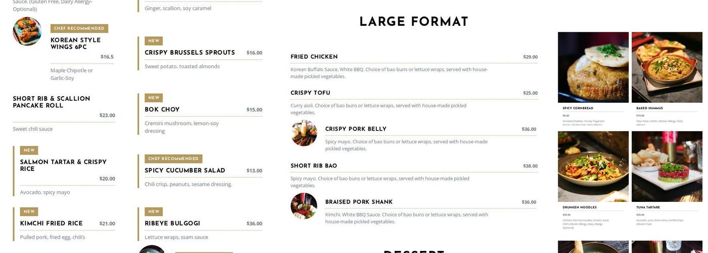 Cellar 335 Menu
