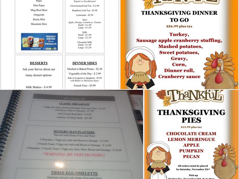 Silver Spoon Café Menu