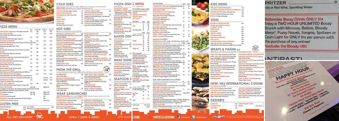 Villa Borghese III Menu