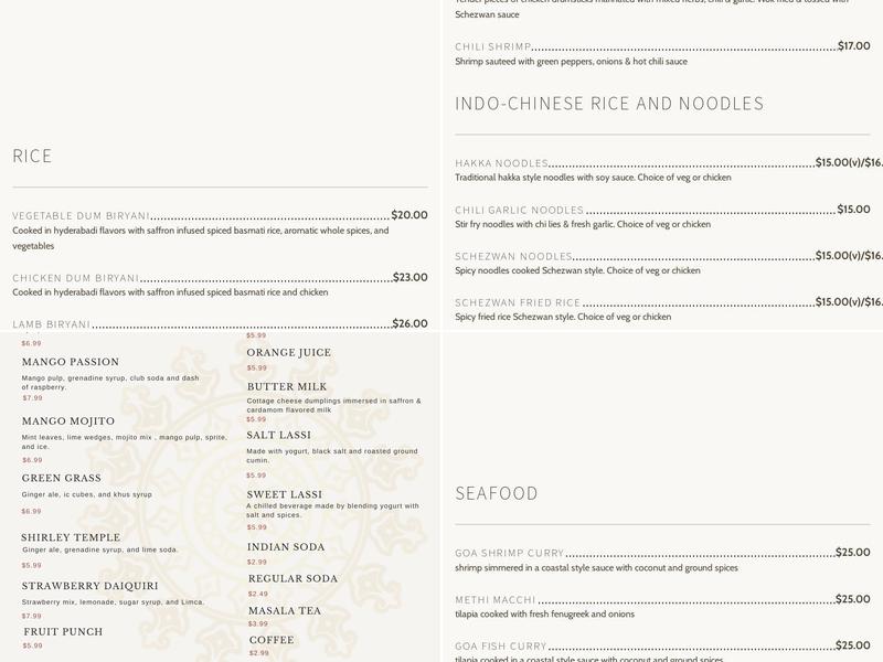 Mantra Menu