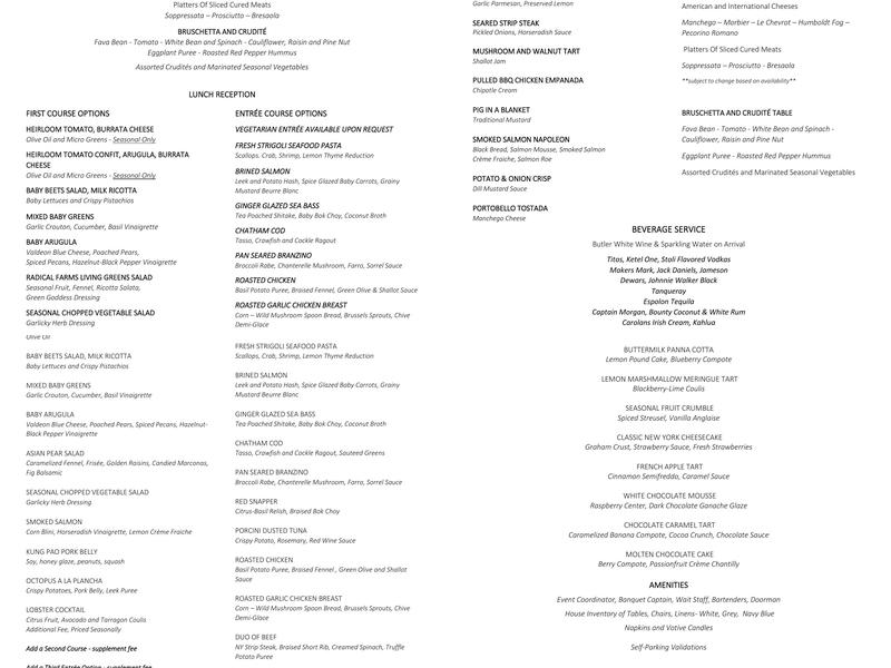 Maritime Parc Menu