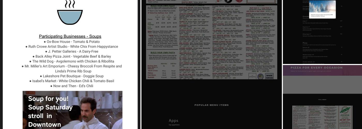 Back Alley Pizza Joint Menu