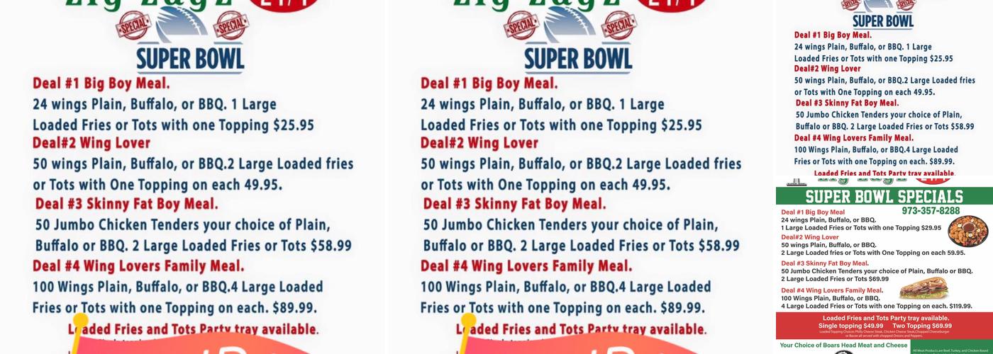 Zig Zagz Deli & Convenience Menu