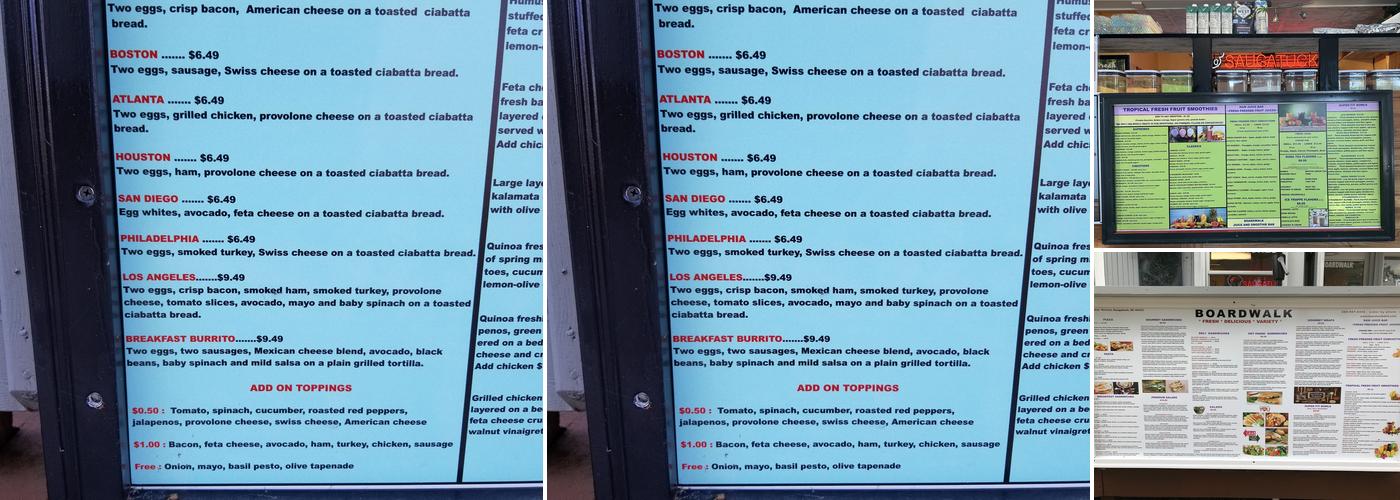Boardwalk Deli & Ice Cream Menu