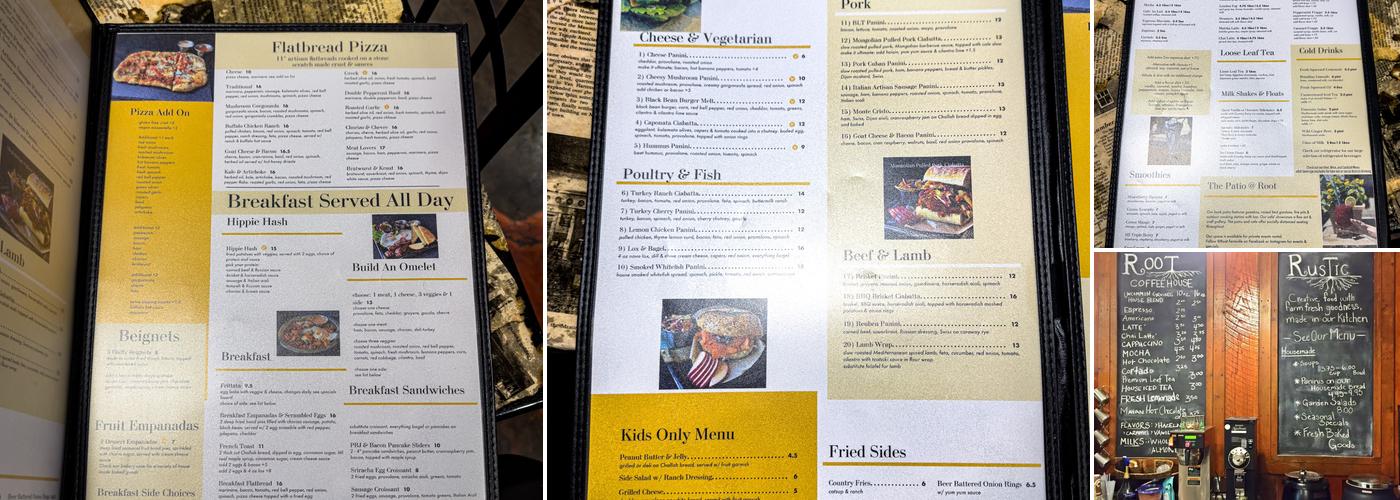 Root Cafe - Fennville Menu