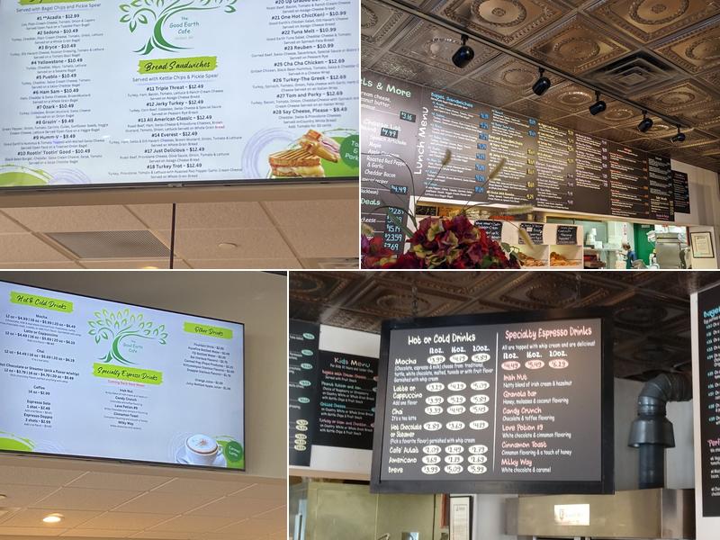 The Good Earth Cafe Menu