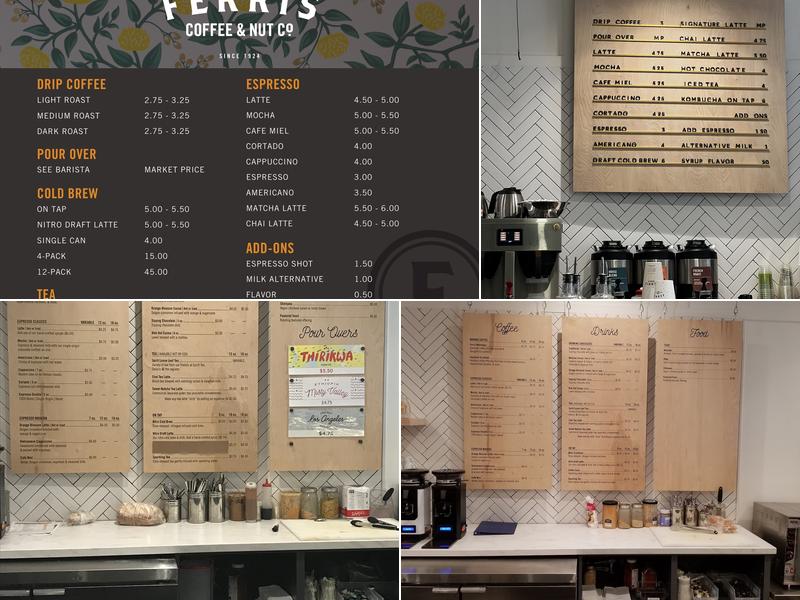 Ferris Coffee Menu