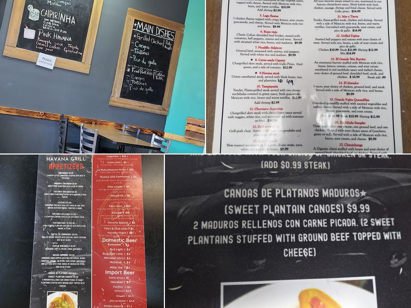 Havana Grill Menu