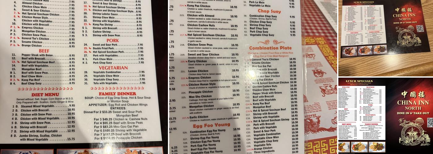 China Inn Menu