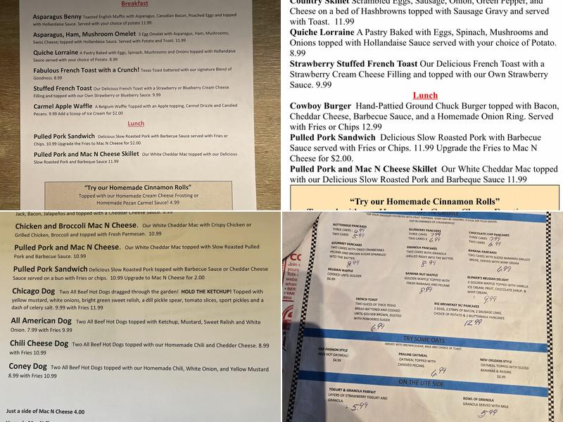 Blinker's Diner Menu