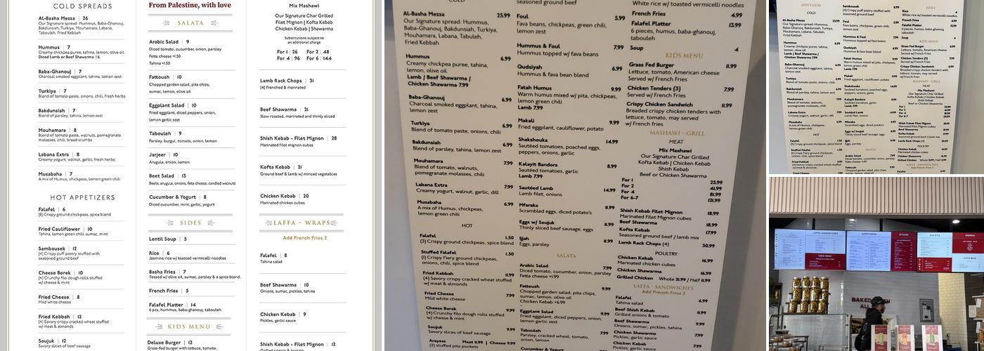 Al-Basha Quick Serve Menu