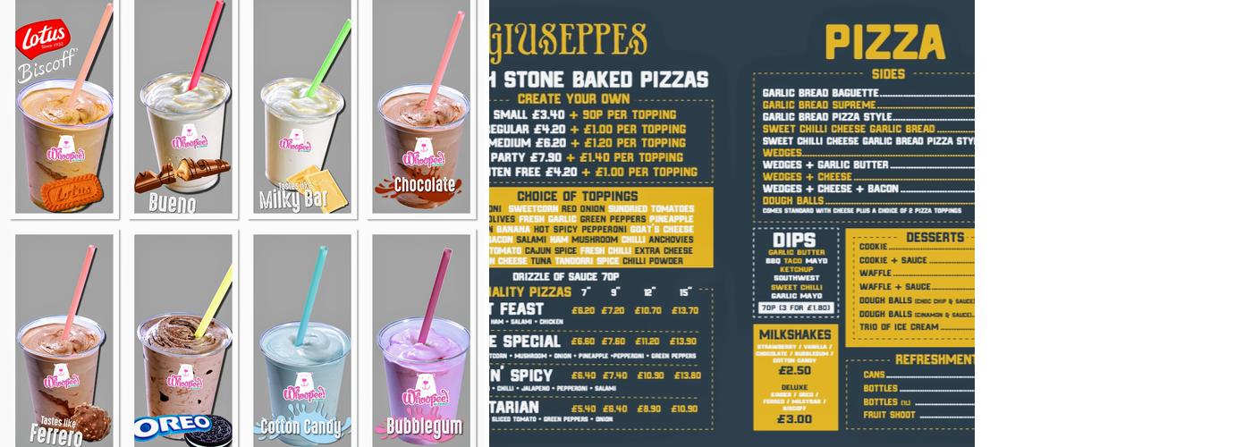 Giuseppe's Pizza House Strabane Menu