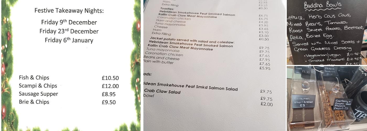 Berneray Shop and Bistro Menu