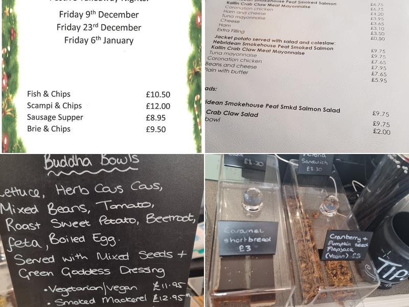 Berneray Shop and Bistro Menu