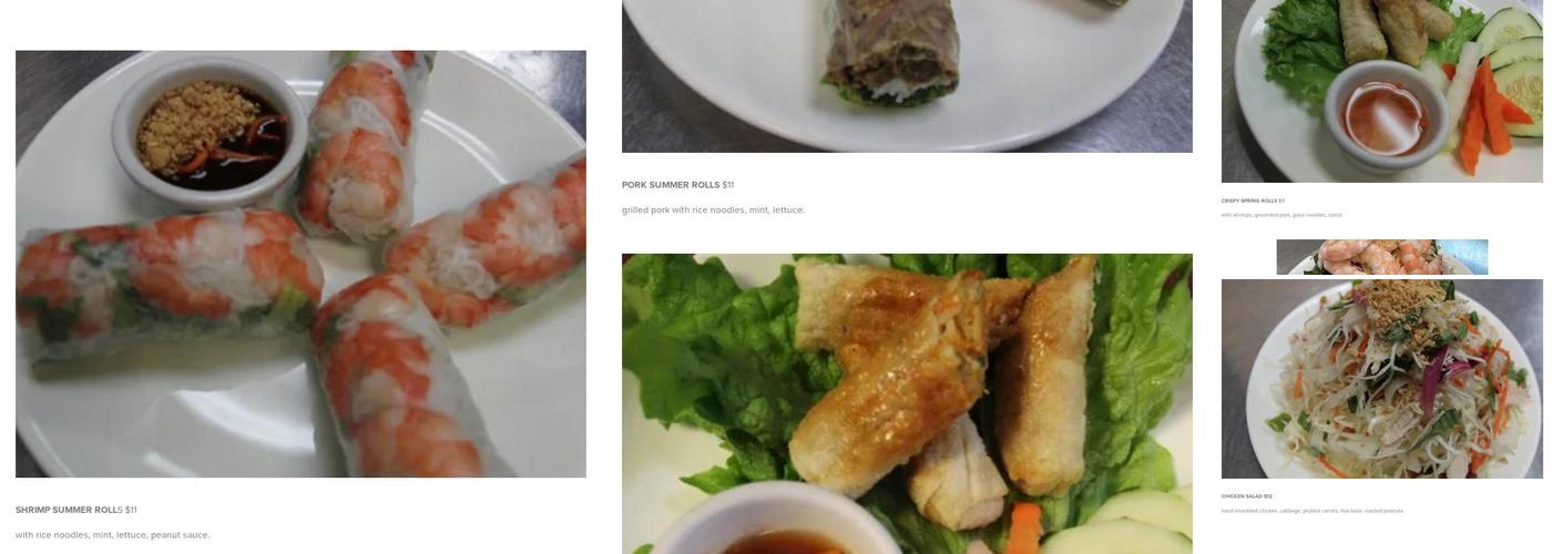 Saigon Spring Restaurant Menu
