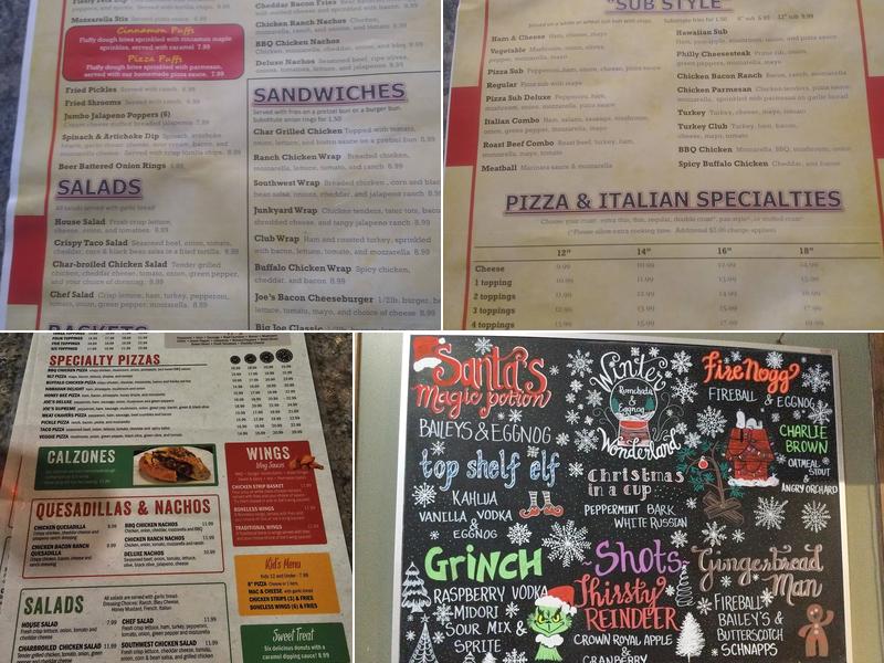Joe's Pizza & Sports Bar Menu