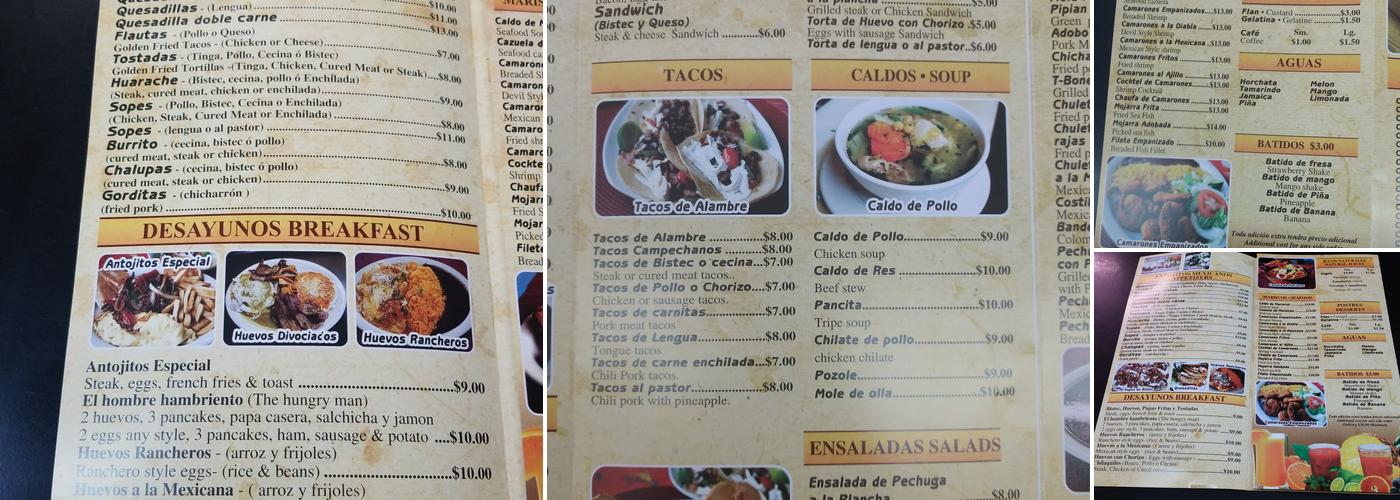 Antojitos Poblanos Menu