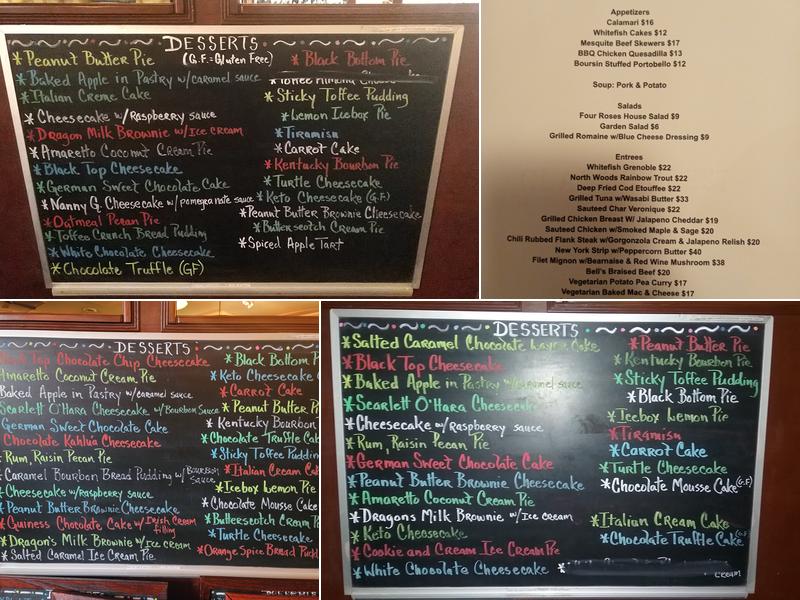 Four Roses Cafe Menu