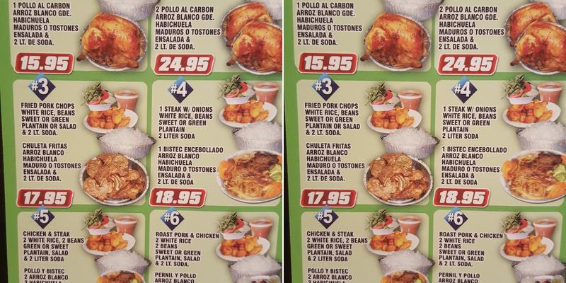 El Tropico Menu