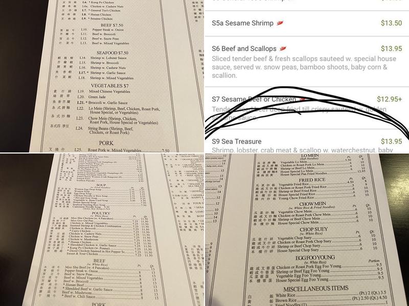 Chinatown Chinese Restaurant Menu