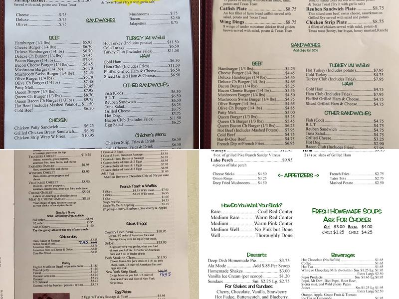 Judy's Restaurant Menu