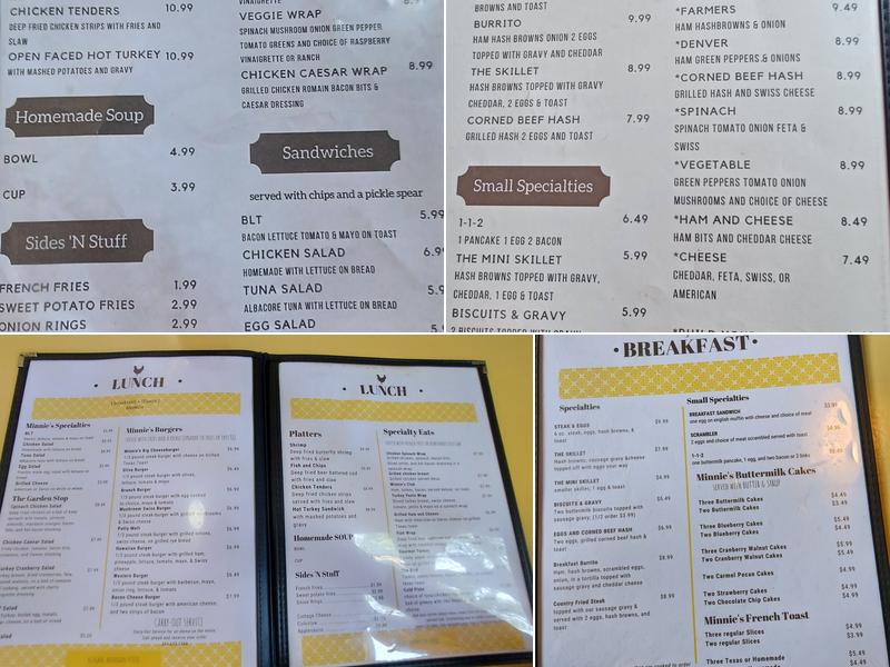 Minnie's Restaurant Menu