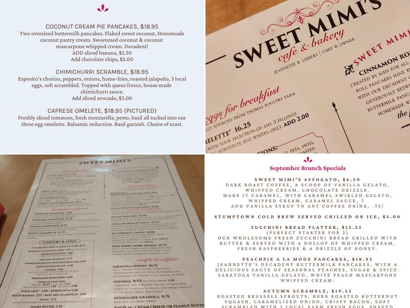 Sweet Mimi's Café & Bakery Menu