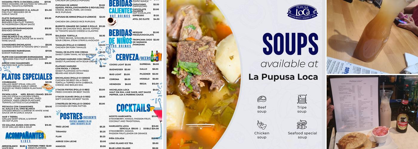 Pupusa Loca of Paterson Menu