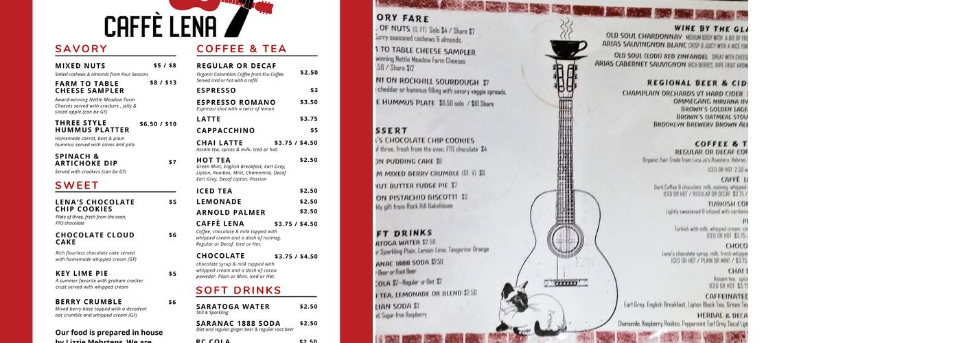 Caffe Lena Menu