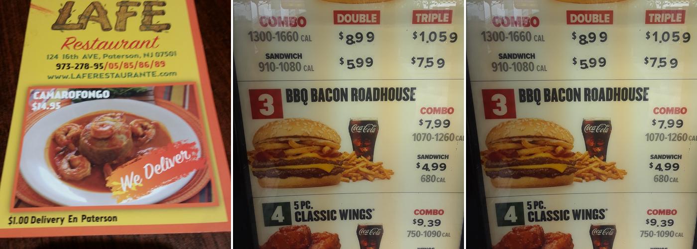 La Fe Menu
