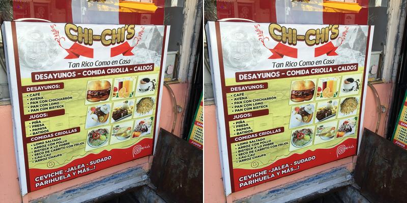 Chi-Chi’s Restaurant Menu