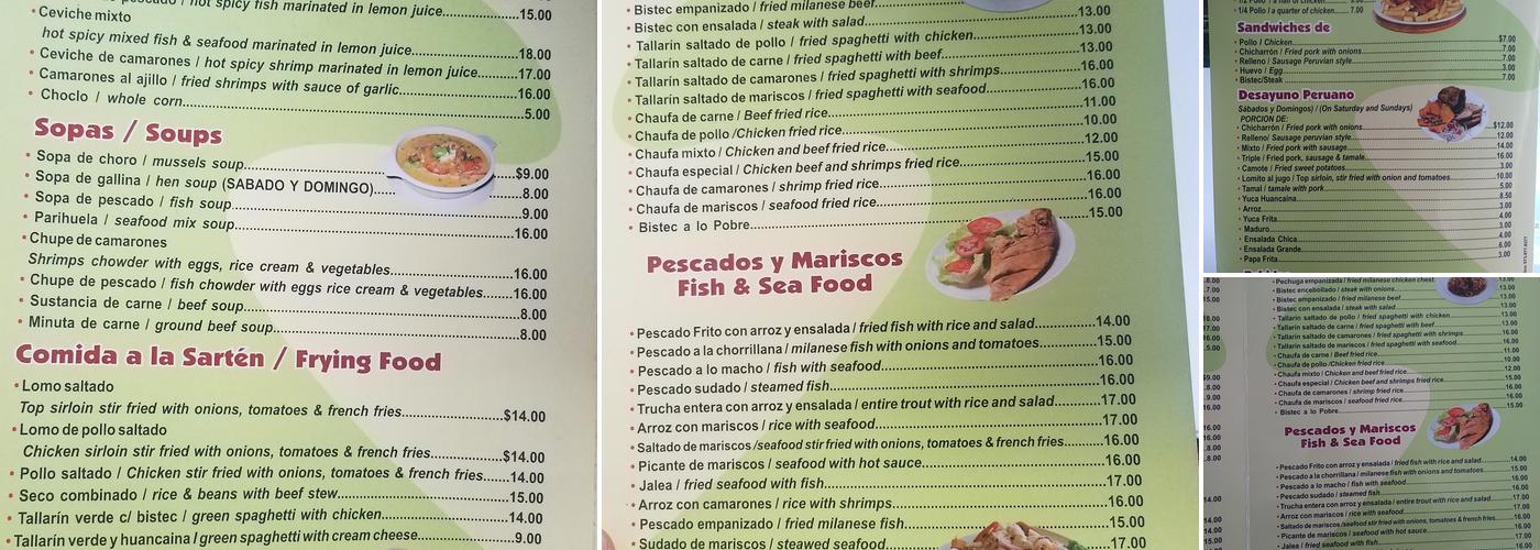 El Pollo Gordo Menu